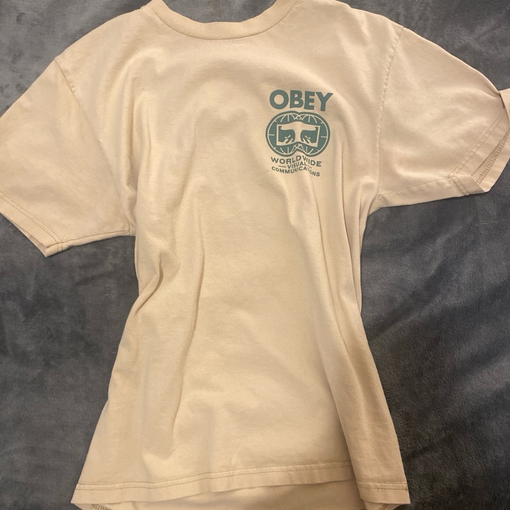 Obey Cream Logo Tee
